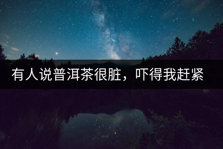 有人說普洱茶很臟，嚇得我趕緊喝杯熟茶壓壓驚