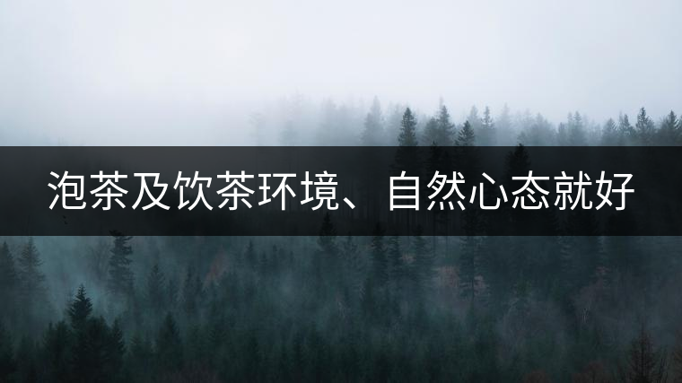 泡茶及飲茶環(huán)境、自然心態(tài)就好