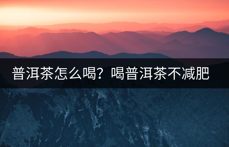 普洱茶怎么喝？喝普洱茶不減肥是為什么呢？喝普洱茶減肥要注意什么？