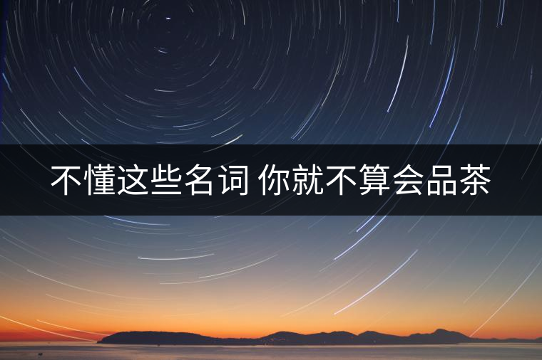 不懂這些名詞 你就不算會品茶