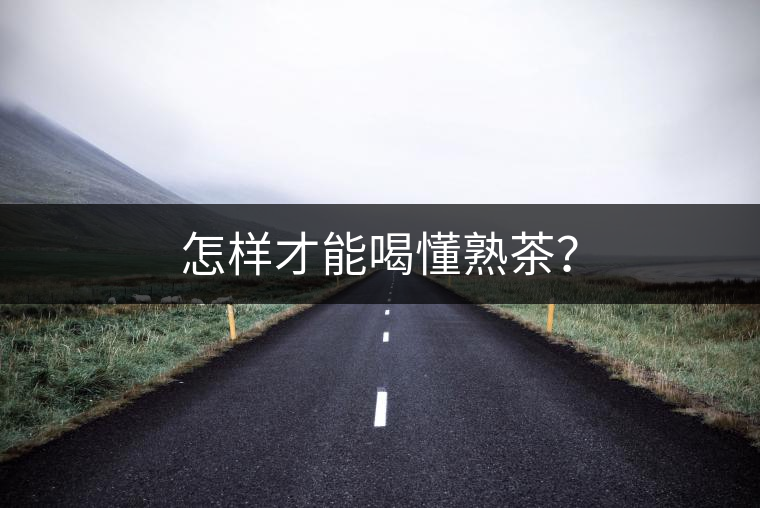 怎樣才能喝懂熟茶？