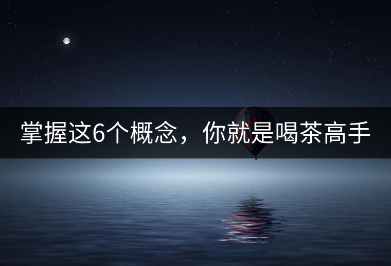 掌握這6個概念，你就是喝茶高手