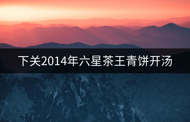 下關(guān)2014年六星茶王青餅開湯