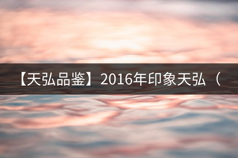 【天弘品鑒】2016年印象天弘(生) 【天弘品鑒】2016年印象天弘(生)