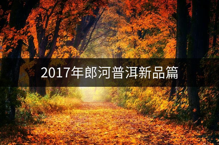 2017年郎河普洱新品篇