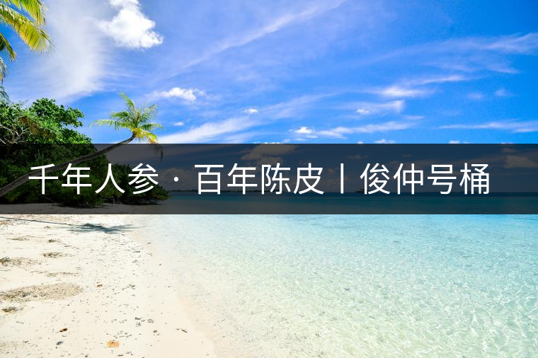 千年人參 · 百年陳皮丨俊仲號(hào)桶裝柑普茶豈止于大！