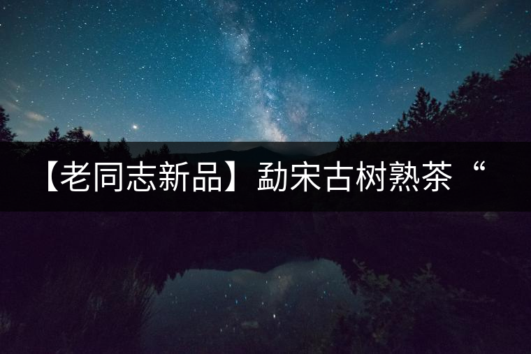 【老同志新品】勐宋古樹(shù)熟茶“ 夏雨”— 飲茶伴夏，只為您！