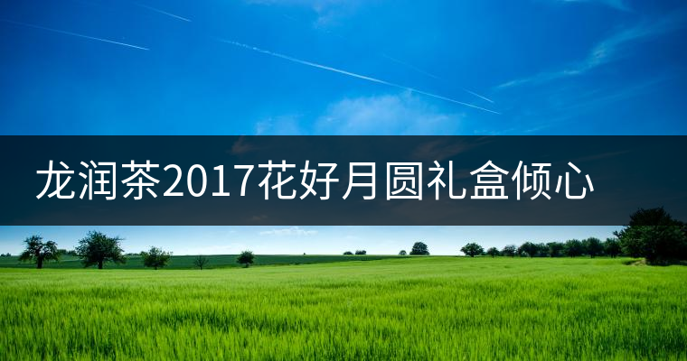 龍潤(rùn)茶2017花好月圓禮盒傾心登場(chǎng)，中秋有它才算團(tuán)圓！
