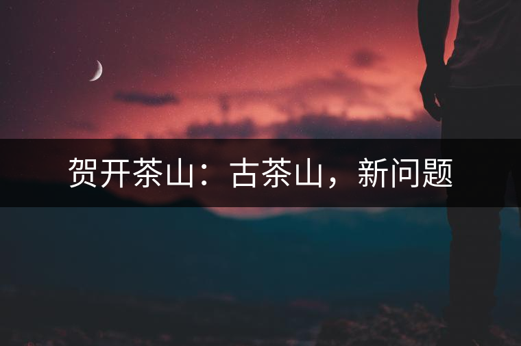 賀開茶山：古茶山，新問(wèn)題