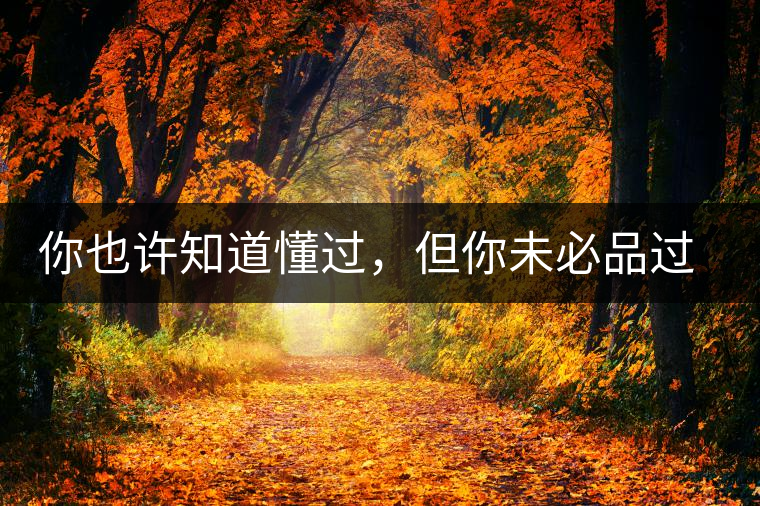 你也許知道懂過(guò)，但你未必品過(guò)磨烈