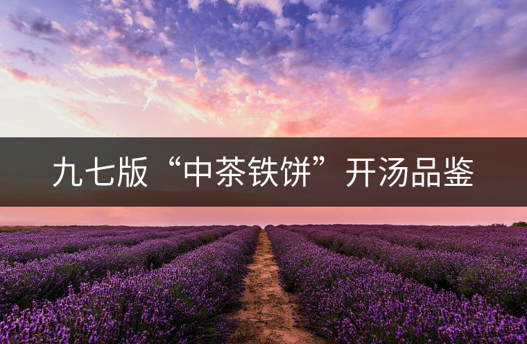 九七版“中茶鐵餅”開湯品鑒 九七版“中茶鐵餅”開湯品鑒