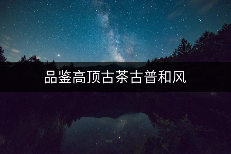 品鑒高頂古茶古普和風(fēng)