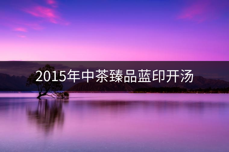 2015年中茶臻品藍(lán)印開(kāi)湯