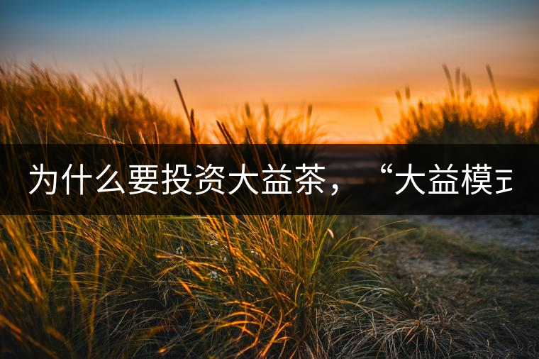 為什么要投資大益茶，“大益模式”告訴你！