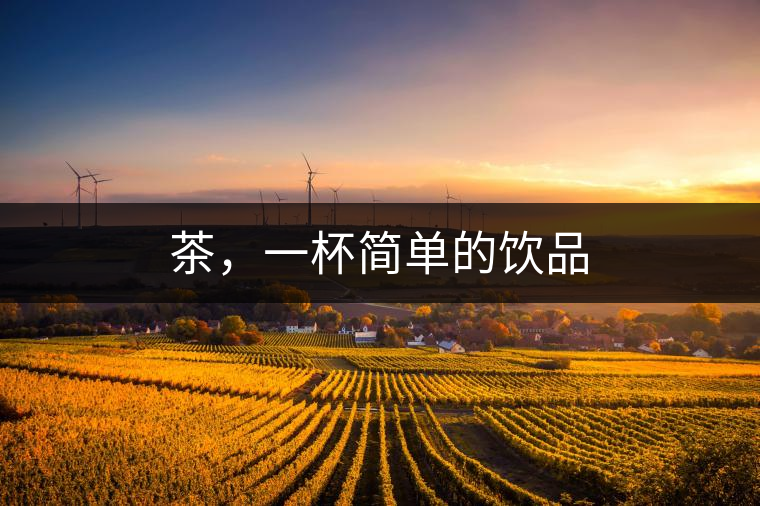 茶，一杯簡單的飲品