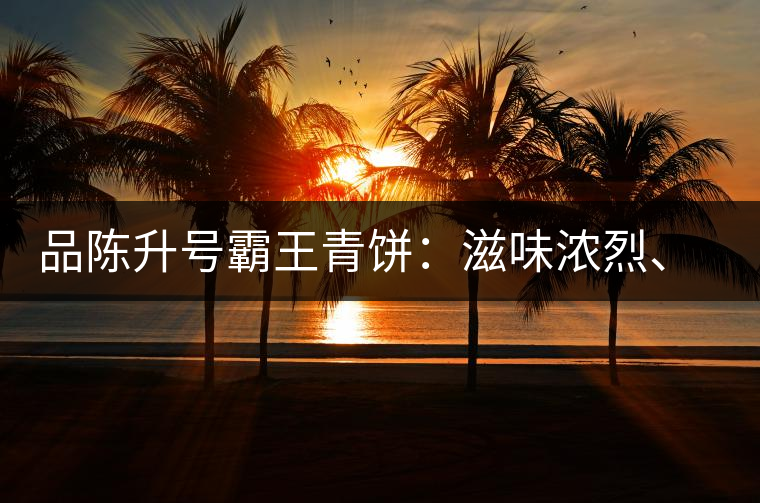 品陳升號(hào)霸王青餅：滋味濃烈、霸氣十足