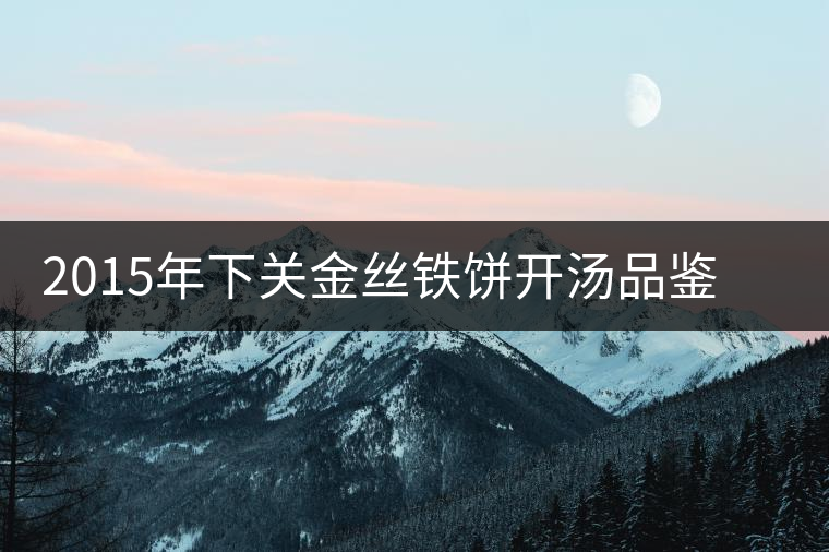 2015年下關金絲鐵餅開湯品鑒：香氣高揚、滋味綿和