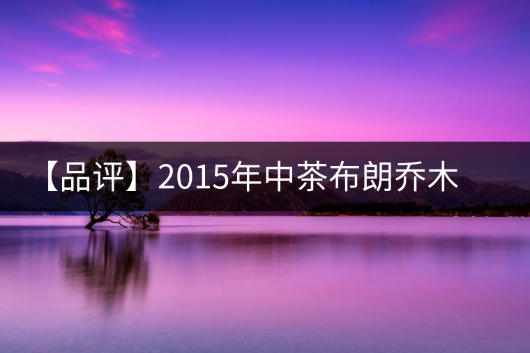 【品評】2015年中茶布朗喬木老樹茶 【品評】2015年中茶布朗喬木老樹茶