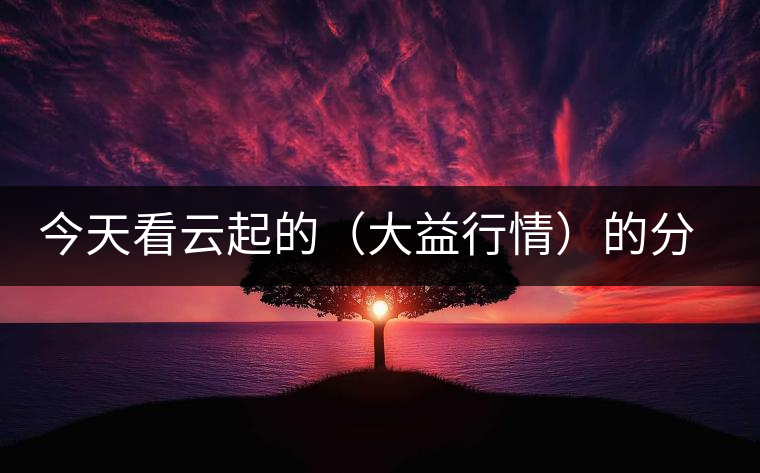 今天看云起的（大益行情）的分析報(bào)告，感受如下；轉(zhuǎn)化什么