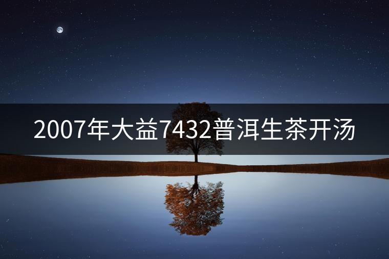 2007年大益7432普洱生茶開湯 2007年大益7432普洱生茶開湯
