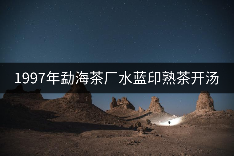 1997年勐海茶廠水藍(lán)印熟茶開(kāi)湯