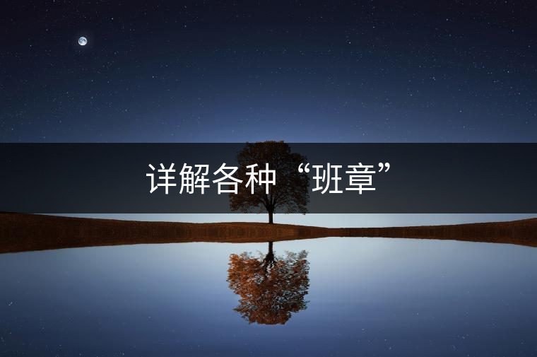 詳解各種“班章” 詳解各種“班章”