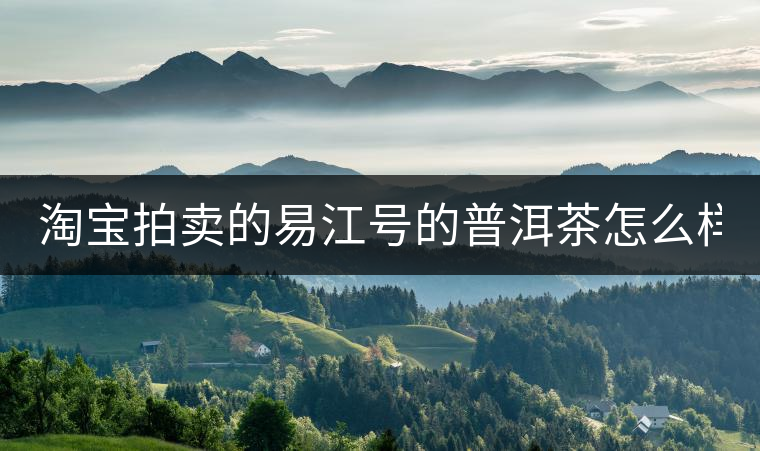 淘寶拍賣的易江號(hào)的普洱茶怎么樣？