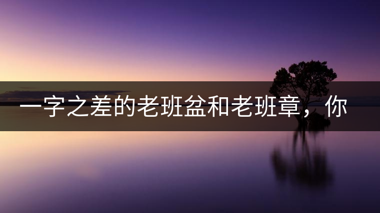 一字之差的老班盆和老班章，你能分辨嗎？