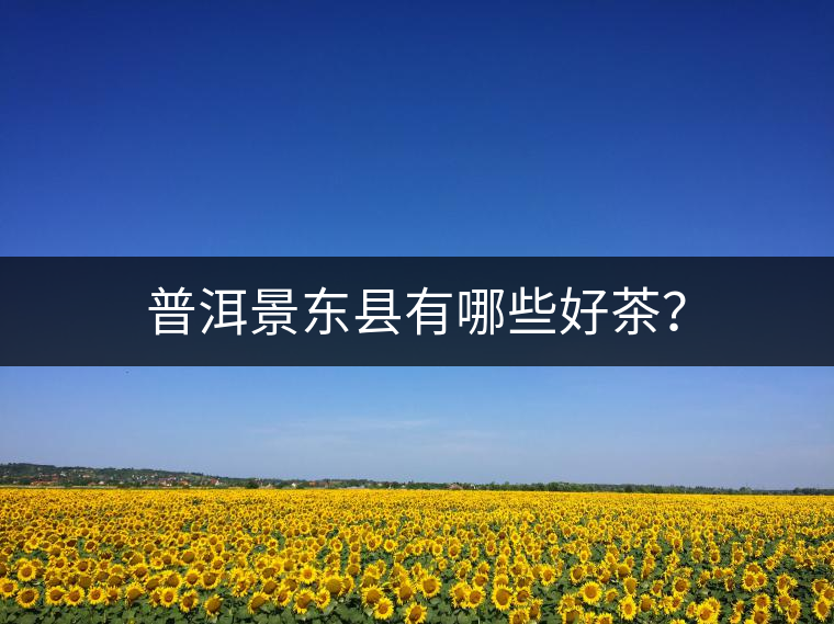 普洱景東縣有哪些好茶？