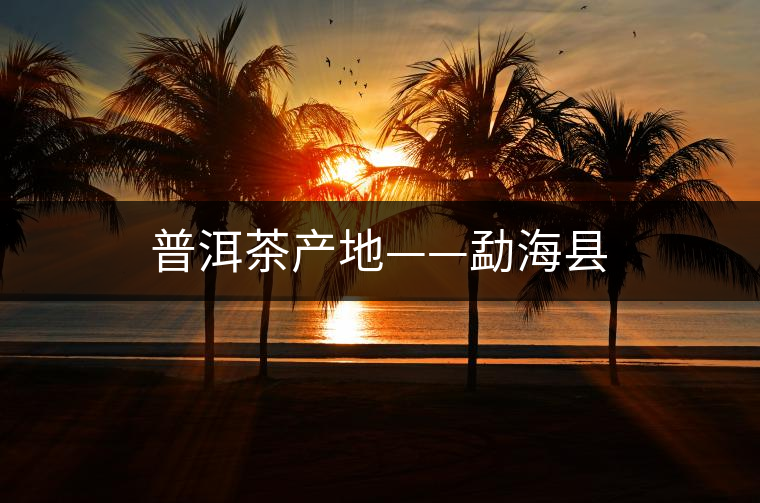 普洱茶產(chǎn)地——勐??h 普洱茶產(chǎn)地——勐海縣