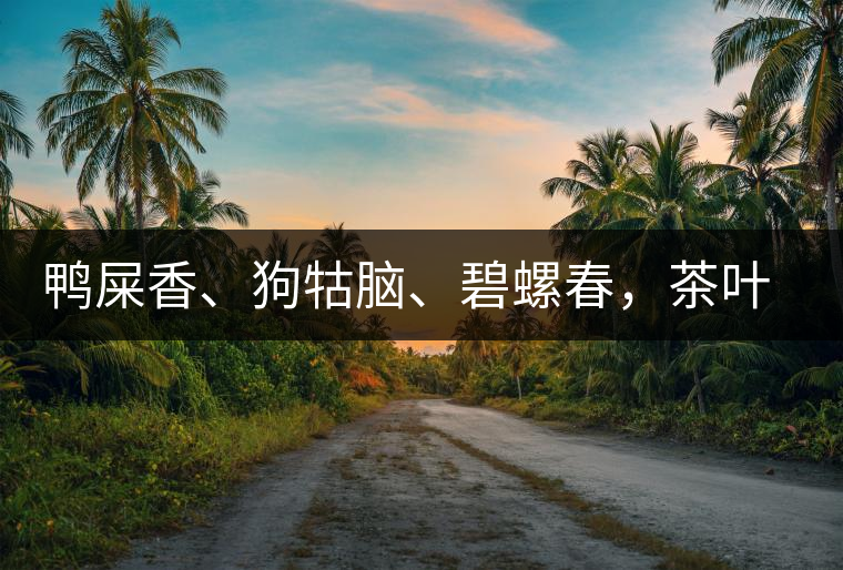鴨屎香、狗牯腦、碧螺春，茶葉到底是如何被命名的