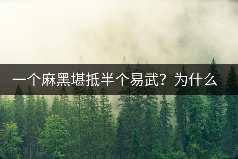 一個(gè)麻黑堪抵半個(gè)易武？為什么這么好喝？