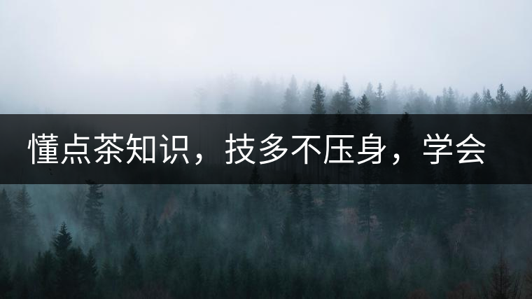 懂點茶知識，技多不壓身，學(xué)會這些秒變茶藝高手