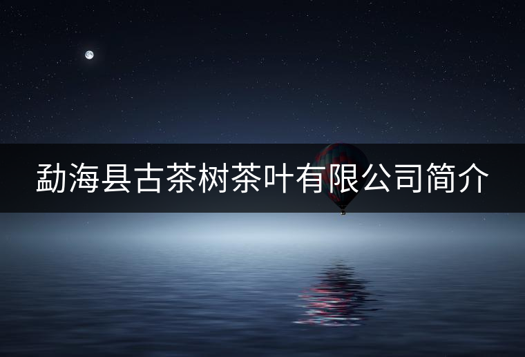 勐?？h古茶樹(shù)茶葉有限公司簡(jiǎn)介