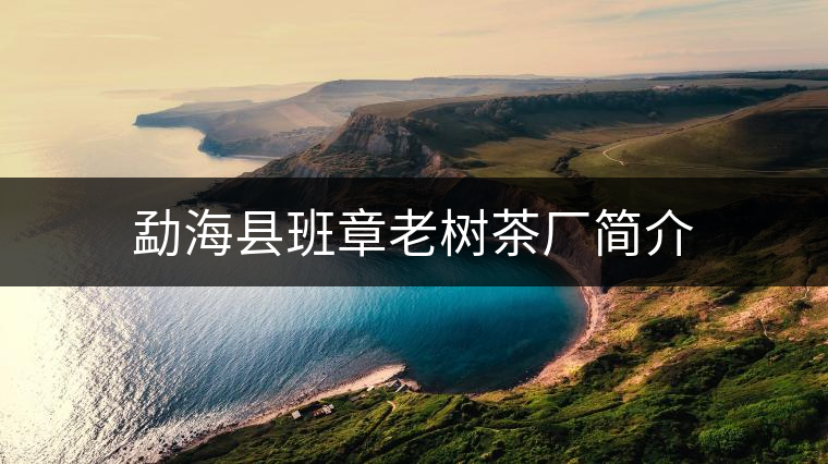 勐海縣班章老樹茶廠簡(jiǎn)介 勐海縣班章老樹茶廠簡(jiǎn)介