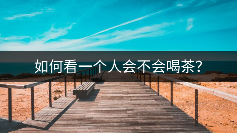 如何看一個人會不會喝茶？