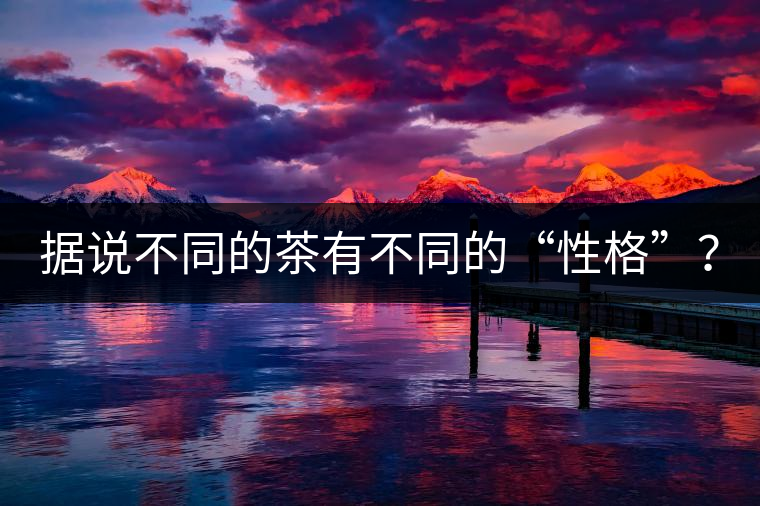 據(jù)說不同的茶有不同的“性格”？