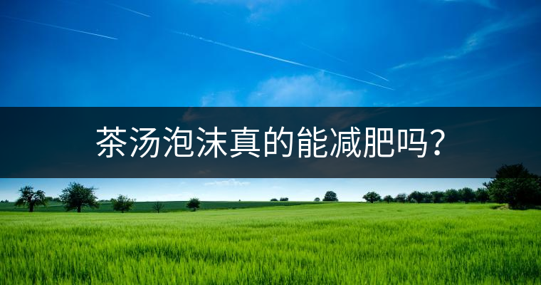 茶湯泡沫真的能減肥嗎？