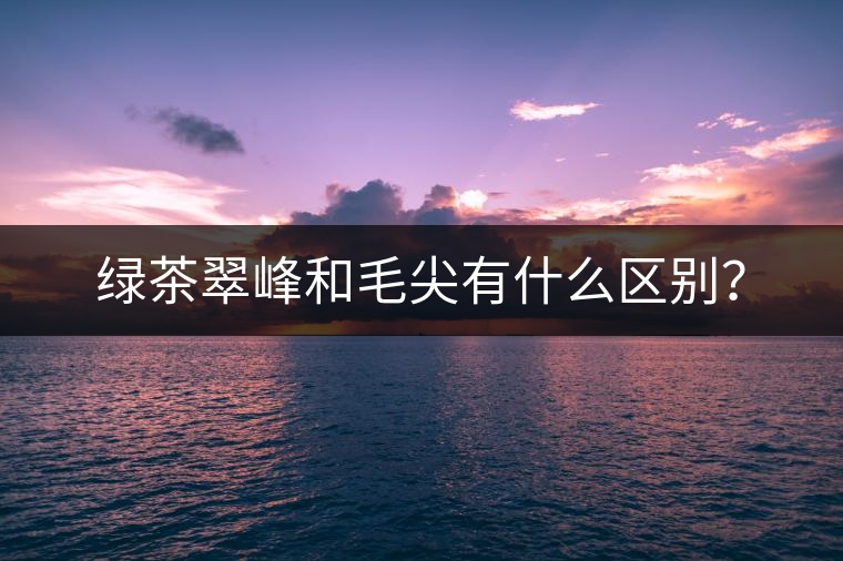 綠茶翠峰和毛尖有什么區(qū)別？