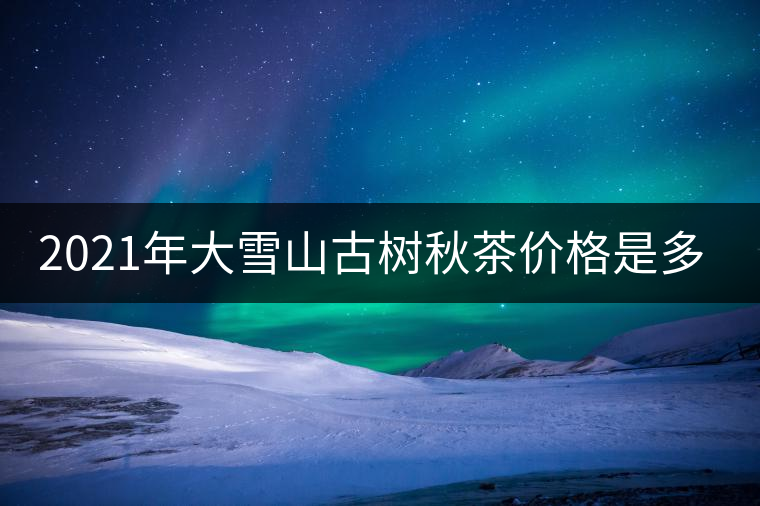 2021年大雪山古樹秋茶價(jià)格是多少？