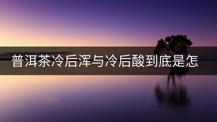 普洱茶冷后渾與冷后酸到底是怎么回事？