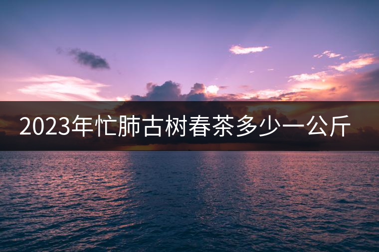 2023年忙肺古樹春茶多少一公斤？