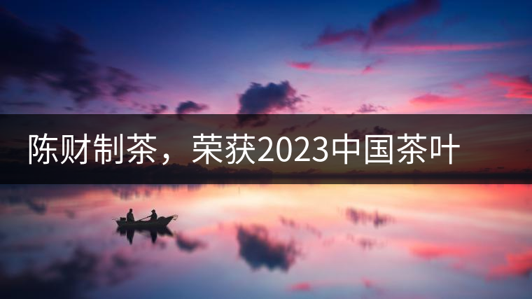 陳財(cái)制茶，榮獲2023中國(guó)茶葉十大領(lǐng)軍人物稱號(hào)