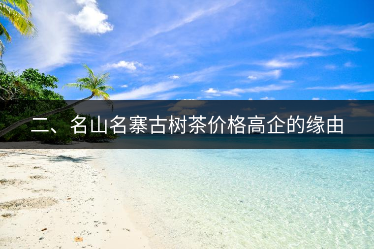 二、名山名寨古樹茶價格高企的緣由