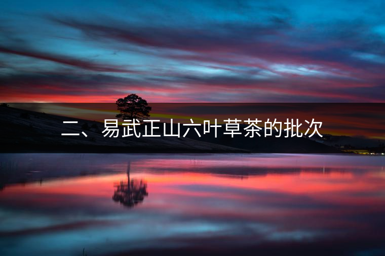 二、易武正山六葉草茶的批次