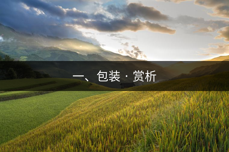 一、包裝 · 賞析