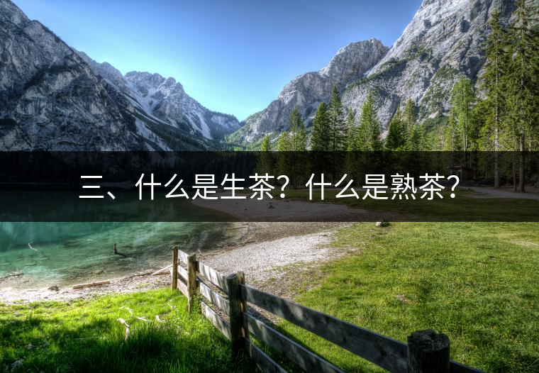 三、什么是生茶？什么是熟茶？