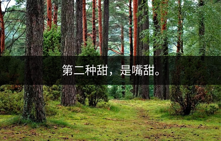 第二種甜，是嘴甜。