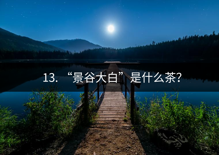 ? 13. “景谷大白”是什么茶？