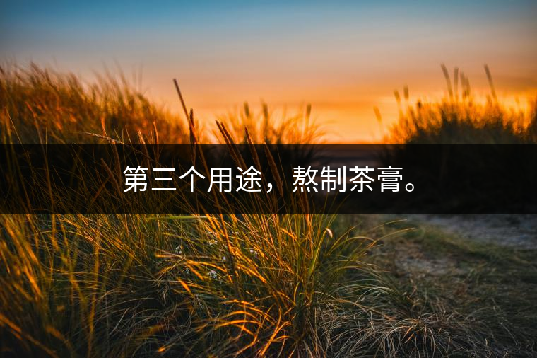 第三個(gè)用途，熬制茶膏。